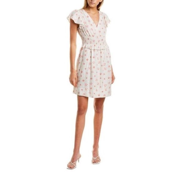 Rebecca Taylor Dresses & Skirts - Rebecca Taylor L Maui Floral Silk
Blend Dress in Snow Combo Size M NWT